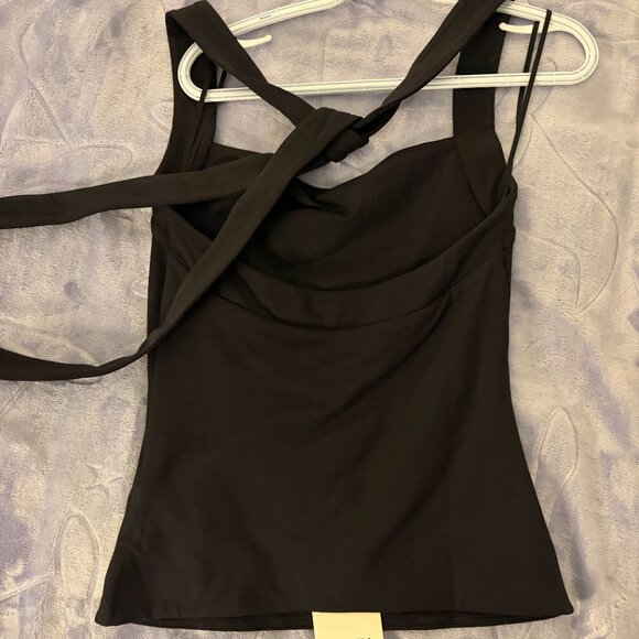 NWT Aritzia Original Contour Optimum Halter Top in Black - Picture 3 of 10